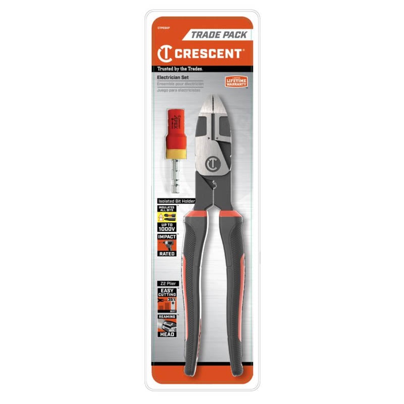 CTPESAP – PLIERS LINESMAN 9.5IN AND ESHOK GUARD ISOLATED BIT HOLDER SET