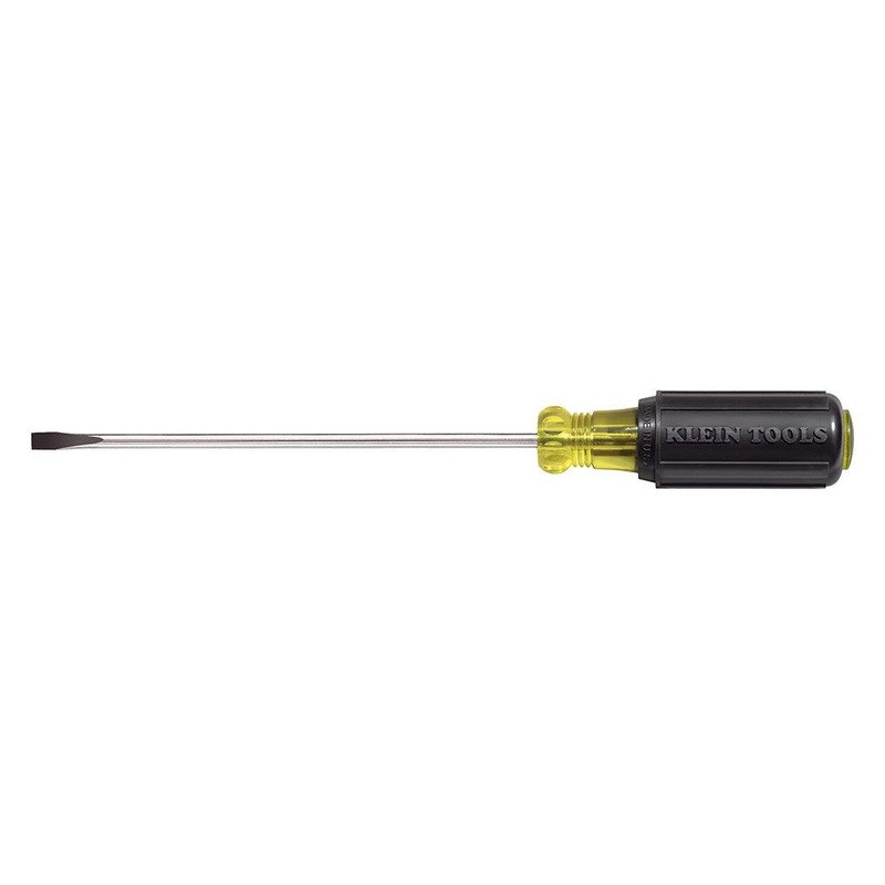 Klein Tools 3/16-Inch Cabinet Tip Screwdriver 6-Inch Round Shank, Model 601-6