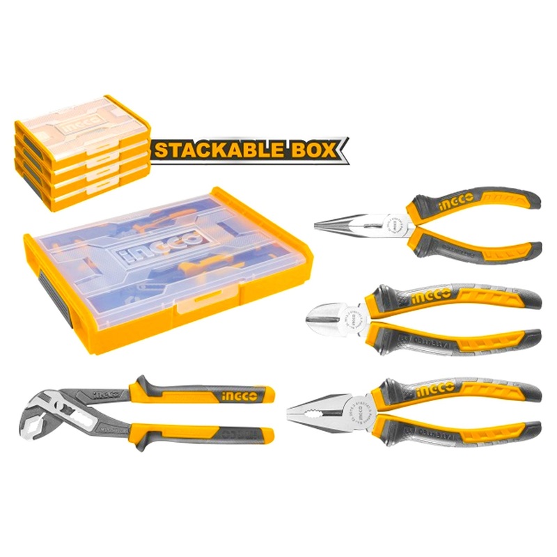 Ingco HKTV01P041 4pcs Plier Set with Case
