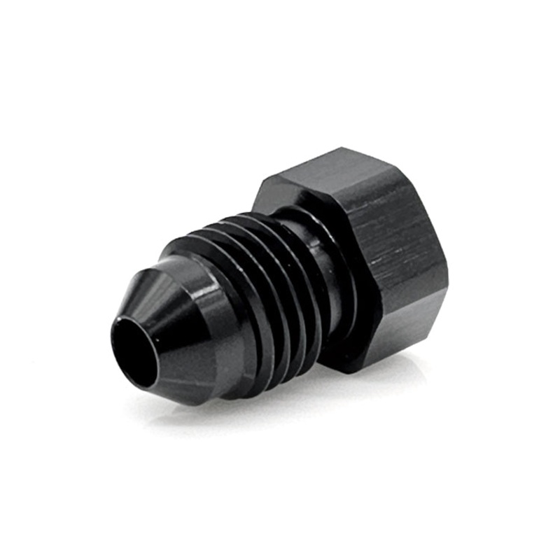 -10AN AN Flare Hex Plug, 6061 Aluminum, Black Hard Anodized