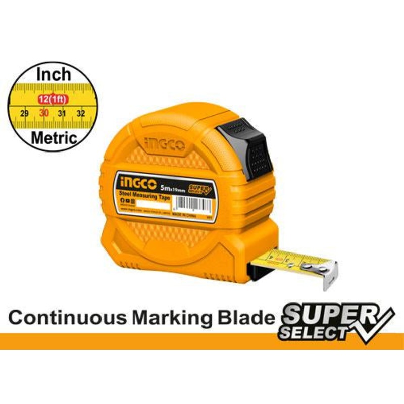 Ingco Steel Tape Measure (SS) HSMT39316 (3m x 16mm)