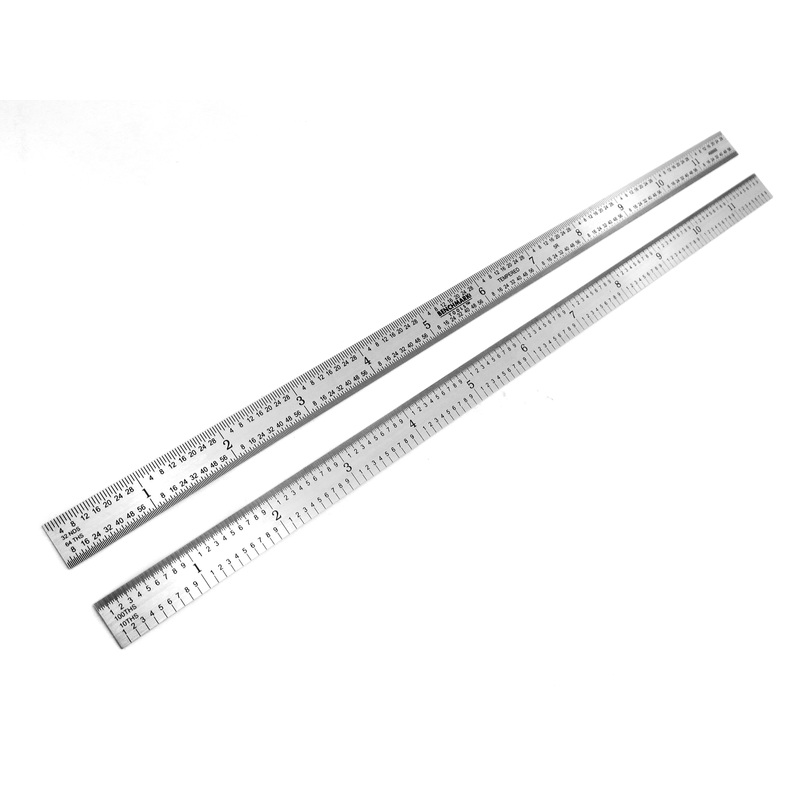 Benchmark Tools Flexible 12″ 5R Brushed Steel Machinist Rulers